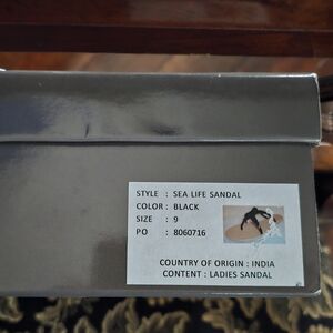 Soft Surroundings Black Beaded Starfish Sandal